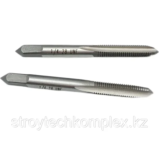 Метчик дюймовый UNF 1/4" 28 нитей 9ХС комплект из 2-х штук 042034, фото 1