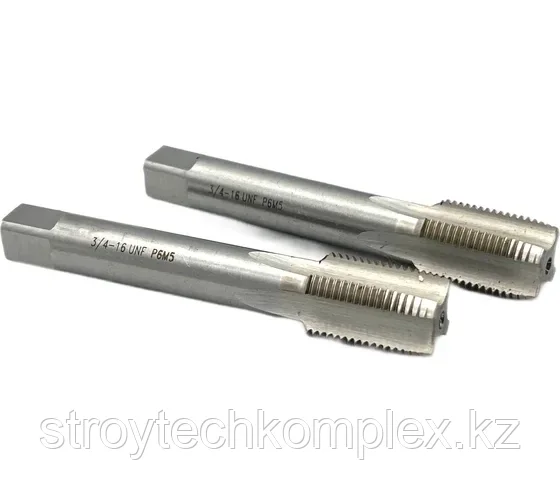 Метчик дюймовый UNF 3/4" 16 нитей Р6М5 комплект из 2-х штук 035394, фото 1