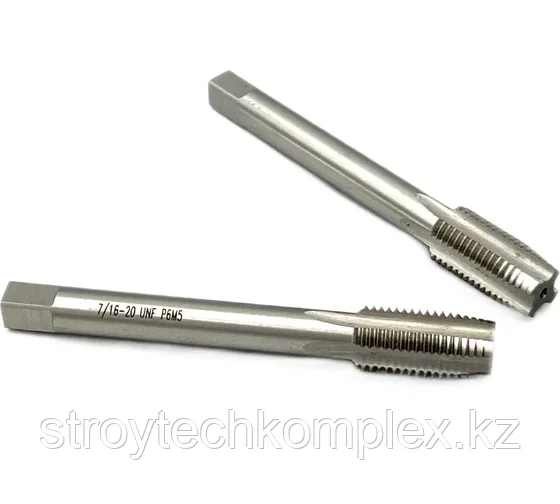 Метчик дюймовый UNF 7/16" 20 нитей Р6М5 комплект из 2-х штук 035390, фото 1