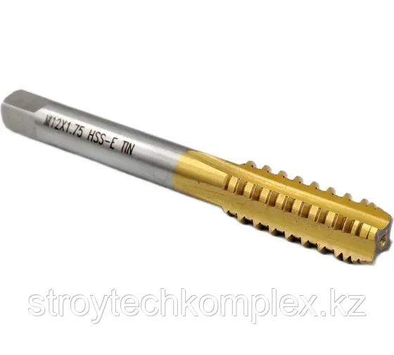 Метчик машинно-ручной М12х1.75 шахматный с покрытием TiN HSSE 046434