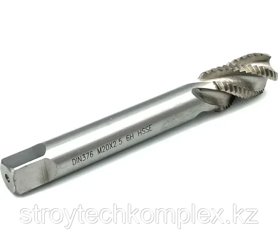 Метчик машинно-ручной М20х2.5 DIN376 для глухих отверстий с винтовой канавкой HSSE 036407, фото 1