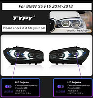 Передние фары на BMW X5 (F15) 2013-18 дизайн G05 (для LED)