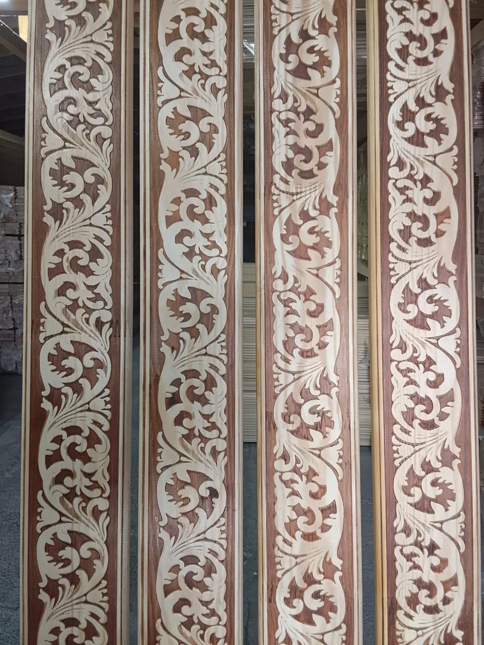 Наличник сосна плоский (срощ), тиснение 12*90*2200 сорт Экстра
