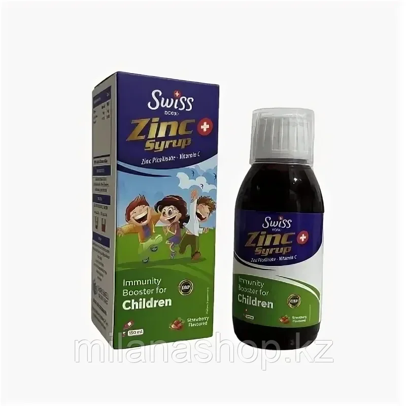 Swiss Bork Zinc Syrop ( Сироп Цинк со вкусом клубники ) 150 мг, фото 1