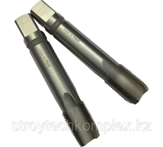 Метчик трубный машинно-ручной G 3/4" Р6М5 комплект из 2-х штук 038283