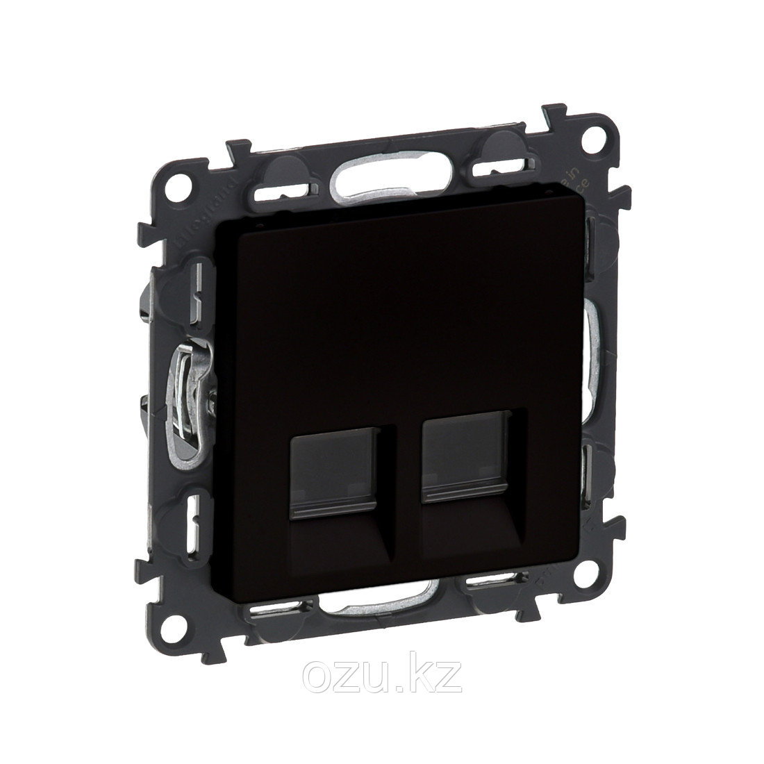 Информационная розетка двойная Legrand Valena Life RJ45 Кат.6 UTP с лиц. пан. антрацит, фото 1