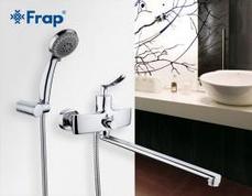 Смеситель Frap для ванны F2281 длинный гусак хром, фото 3