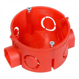 Коробка установочная 80-0500С безгалогенная (HF) 68х42 с саморезами Промрукав