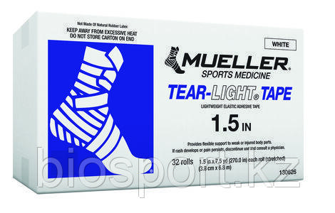 MUELLER Tear-light tape,  Легко разрываемый тейп, 32 рулона 3,8 см -6,86 м, 130626