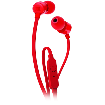 JBL T110RED Наушники проводные Tune 110 - Wired In-Ear Headset - Red