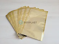 Металлизированные вакуумные пакеты PET/PE, 200х300 мм, 65 мкм золото