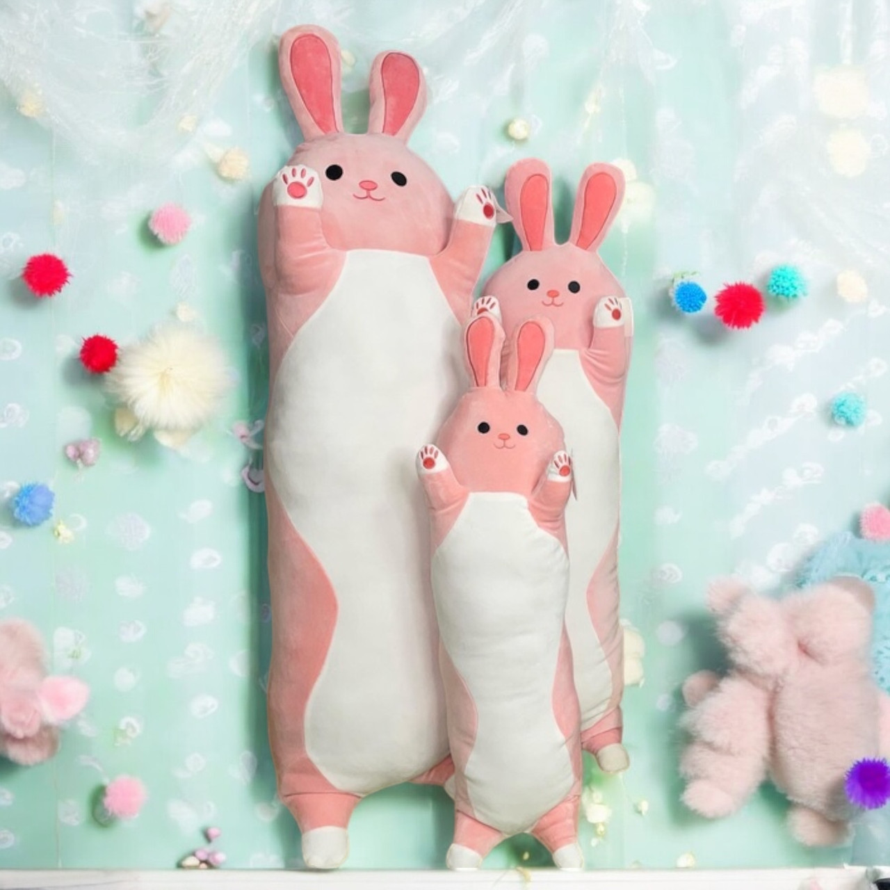 50см Заяц розовый батон, фото 1