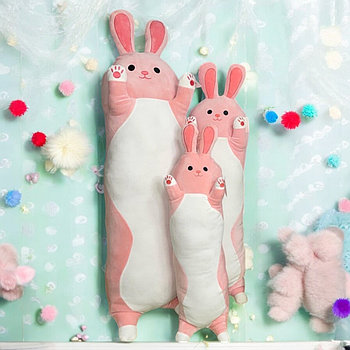 70см Заяц розовый батон