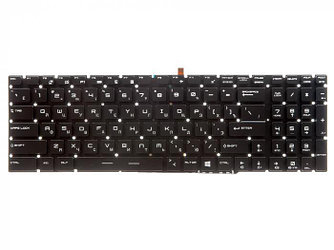 Клавиатура для ноутбука MSI MS-16J1 MS-16J2 MS-16J1C MS-13J3 MS-16J9 MS-179B MS-16JB RU c подсветкой