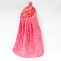 Полотенце кухонное, махровое, розовое, 40*27 см