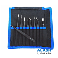 Набор пинцетов из нержавеющей стали TZ-4511, 10 штук