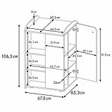 Кроватка - трансформер Polini kids Ameli 800 белый-серый, фото 4