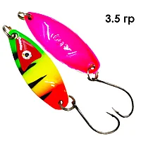 Блесна для рыбалки на форель 3.5 гр оранжево зеленая