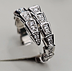 Золотой набор с бриллиантами (кольцо 17.5-18.5р M 0.6Сt VS1/G EX, серьги 1.2Ct,VS1/H EX браслет 3,08Ct VS1/H EX,размер M(18-18.5), фото 4