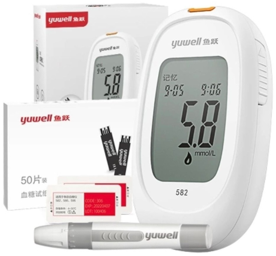 ТЕСТ ПОЛОСКИ И ЛАНЦЕТЫ №50 к глюкометру Yuwell 582