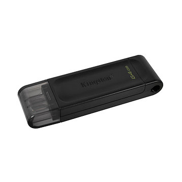 USB-накопитель Kingston DT70/64GB 64GB Type-C Чёрный, фото 1