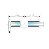 Коннектор DG-1 пол-стена-стекло | FGD-142 GB | Матовое золото, фото 3