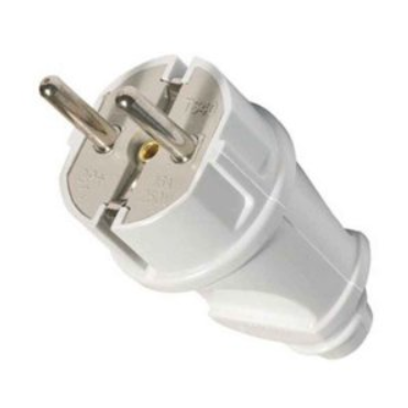Штепсель PR201MW прямой с/з PROSVET