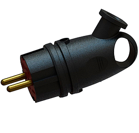 Штепсель PR409P-F с ушком IP44 PROSVET