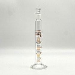 Цилиндр 2-25-2, с пришлифованной пробкой, на стеклянном основании