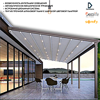 Пергола тентовая автоматическая для сада и бизнеса