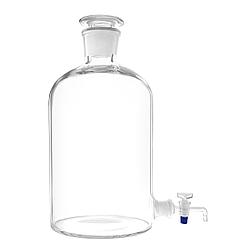 Склянка-аспиратор с краном и пришлифованной пробкой 10000 мл (бутыль Вульфа)
