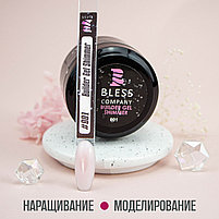 Builder gel "Bless" с шиммером 30 мл, №1. Скульптурирующий гель. Гель для наращивания., фото 6