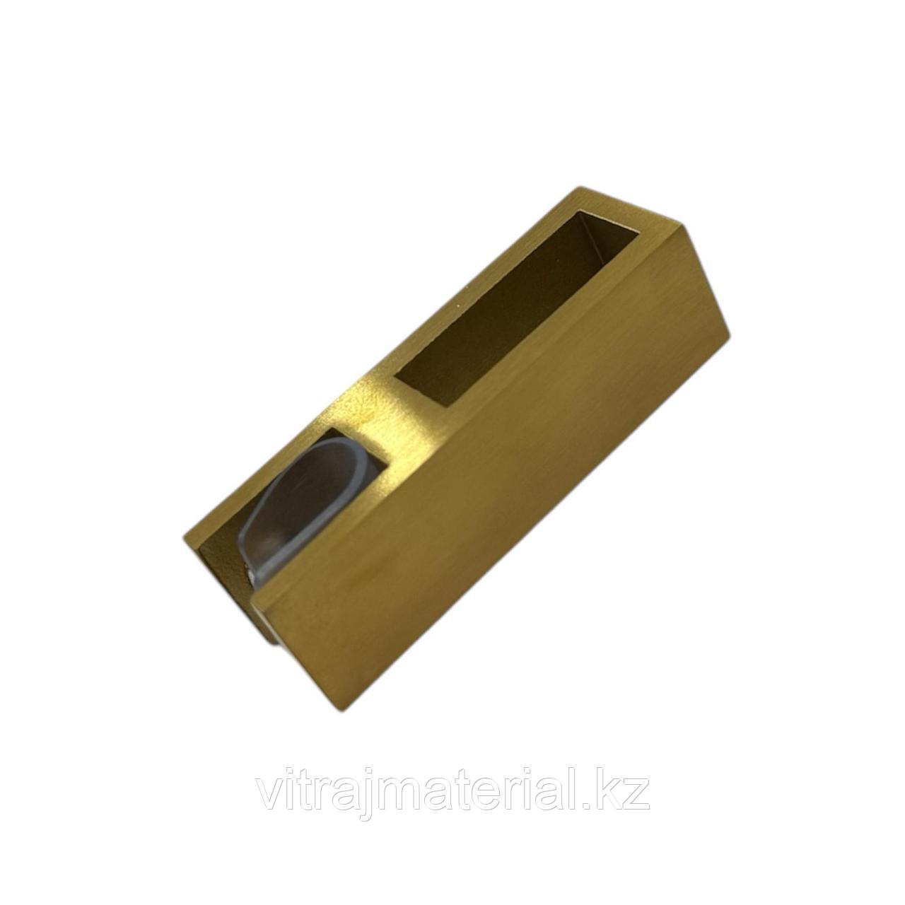 Держатель стекла сквозной 30х10 | FGD-203 SUS304/GB | Матовое золото, фото 1