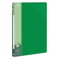Папка с файлами Бюрократ на 40 вкладышей, 650 мкм, зеленая