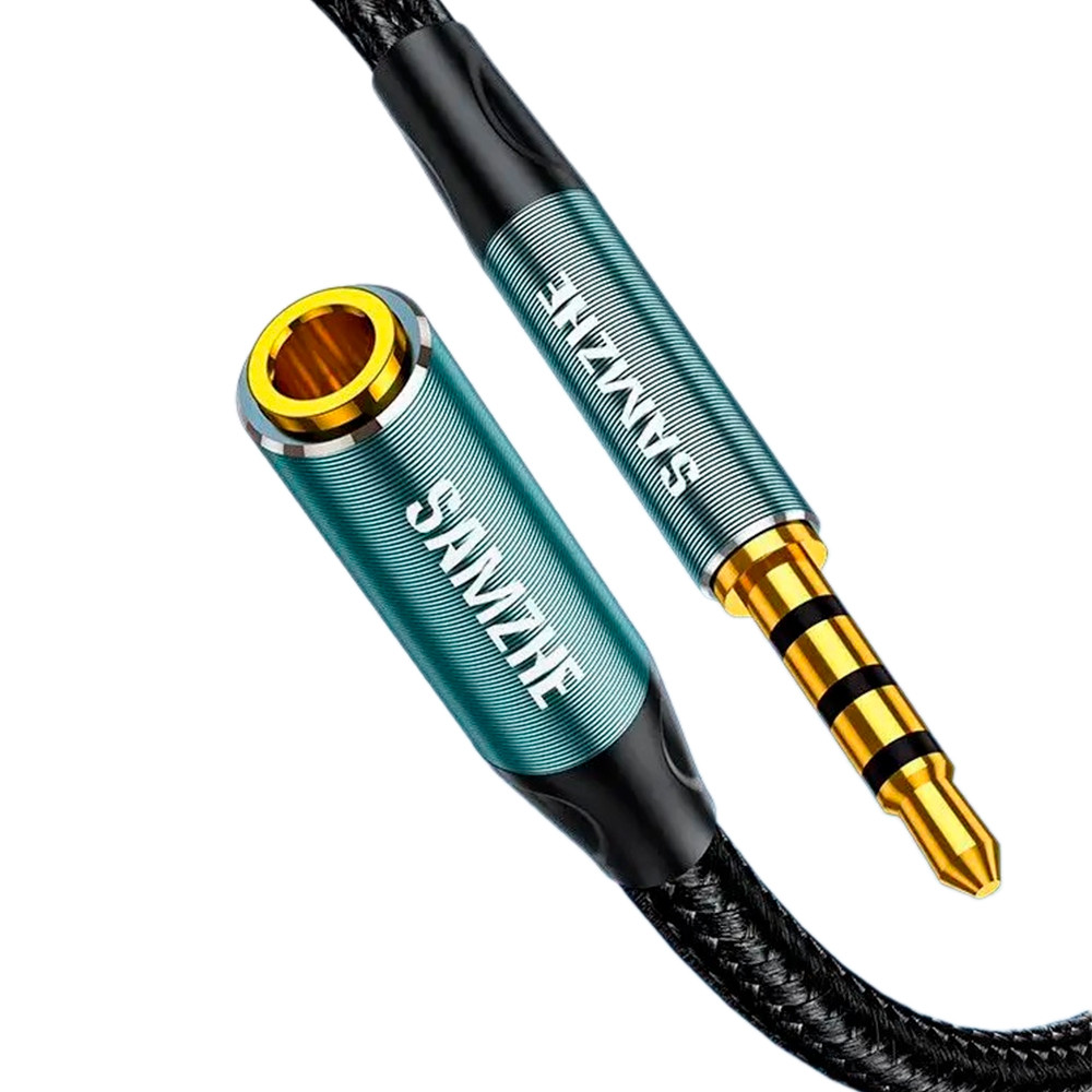 Кабель AUX 3.5mm-3.5mm 3-контактный, 5м Samzhe AJG35-5M, фото 1