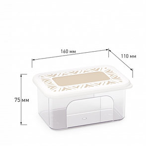 Банка для сыпучих продуктов "Эстетика" 0,8л (бежевый) М8734, фото 2