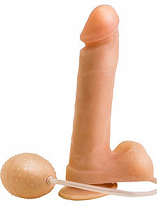 Фаллоимитатор с грушей, L 190 мм, D 45 мм, ПВХ