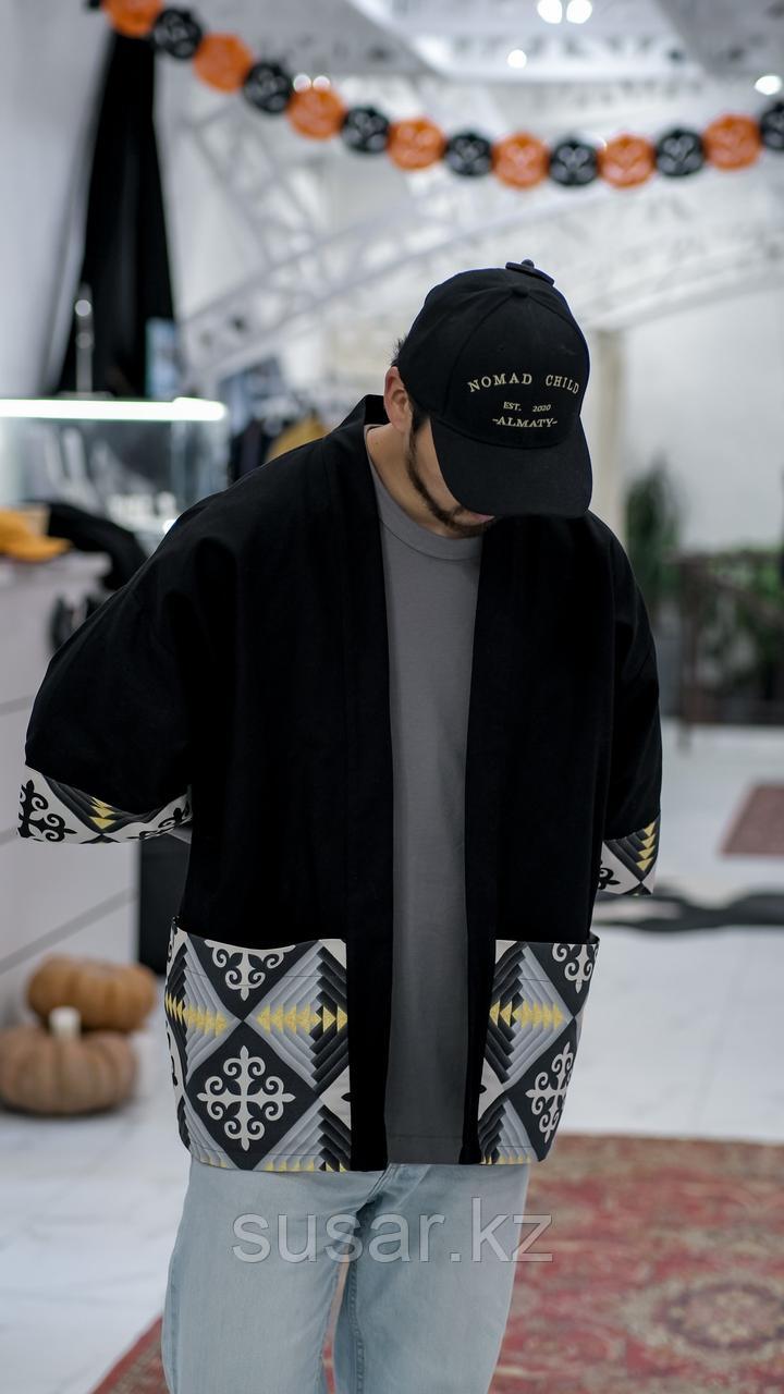 Накидка с казахским и этноорнаментом, unisex, фото 1