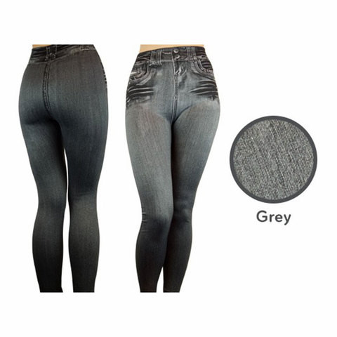 Джеггинсы корректирующие утепленные Slim'nLift Caresse Jeans [серые] (M) - фото 1 - id-p15511797