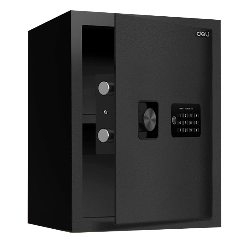 Сейф DELI "ET534" электронный замок + ключ, 350х330х420 мм, 12,9 кг, черный