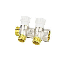 Коллекторы 3/4" х 1/2" - 2вых распределительные с запорными клапанами, серия VM147 Varmega