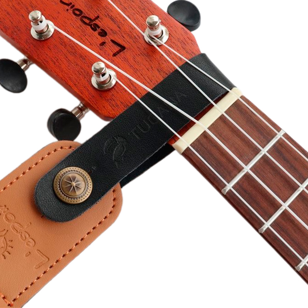 Держатель гитарного ремня, кожаный, черный, Tucana A055MTBL-F, фото 1