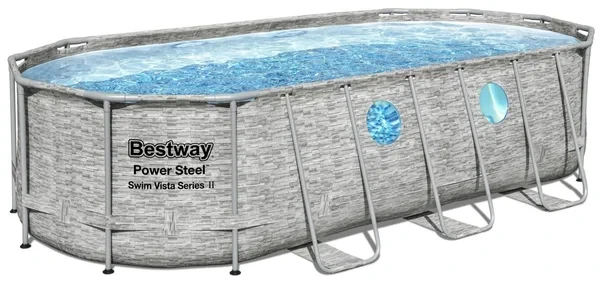 Бассейн каркасный Bestwayй Steel  Pro MAX (56716) 5.49m x  2.74m x 1.22m Splashview  Oval Pool Se