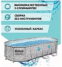 Бассейн каркасный Bestwayй Steel  Pro MAX (56716) 5.49m x  2.74m x 1.22m Splashview  Oval Pool Se, фото 6