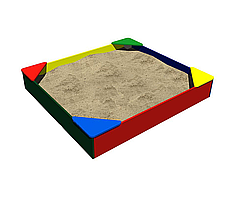 Песочница с сидушкой 150х150х30см