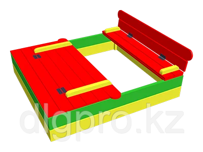 Песочница с крышкой деревянный 2м*2м, фото 1