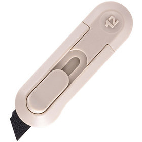 Нож-мини канцелярский NUSIGN, 80х25 мм, серый