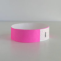 Контрольные (бумажные) браслеты Tyvek неон розовый