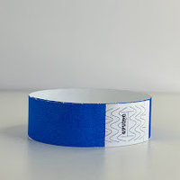 Контрольные (бумажные) браслеты Tyvek неон синий