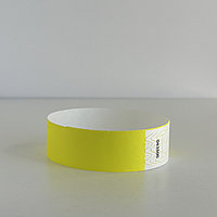 Контрольные (бумажные) браслеты Tyvek неон желтый